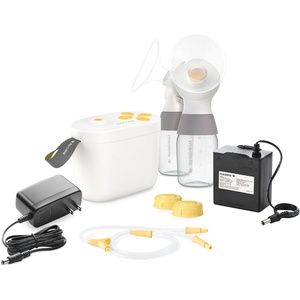 image:imageMedela Pump in Style Double Electric Breast Pump with Wearable inBra Collection Cups 1st Gen HospitalGrade Performance DishwasherSafe Includes Power Adapter amp Battery PackTraditional