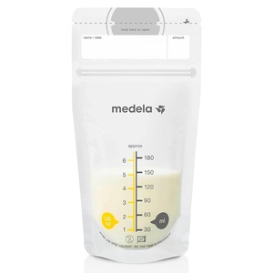 image:imageMedela Breastmilk Storage Bags 200 Count Ready to Use Breast Milk Storing Bags for Breastfeeding Self Standing Bag Space Saving Flat Profile Hygienically PreSealed 6 Ounce200 Count
