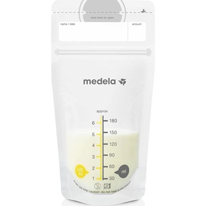 image:imageMedela Breastmilk Storage Bags 200 Count Ready to Use Breast Milk Storing Bags for Breastfeeding Self Standing Bag Space Saving Flat Profile Hygienically PreSealed 6 Ounce100 Count